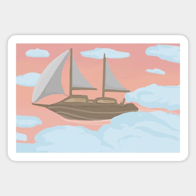 Sail Away Sticker by Skinny Shop